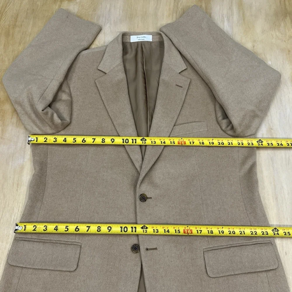 John W. Nordstrom Camel Hair Blazer Jacket Sport Coat Mens 44L Long Khaki